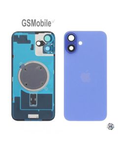 Tapa trasera + Soporte de metal para iPhone 16 Plus - Azul