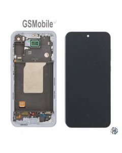 Original Display Assembly with Frame for Samsung Galaxy A56 5G A566B Silver