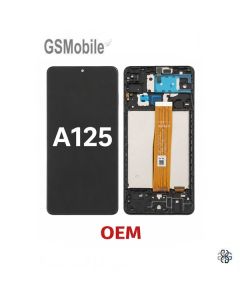 Pantalla con marco Samsung A12 - Negro