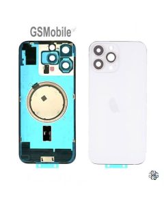 Tapa Trasera Con Soporte Metal Y Lente para iPhone 16 Pro – Blanco
