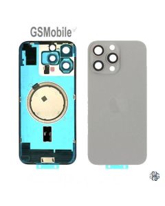 Natural Titanium replacement back cover for iPhone 16 Pro Max